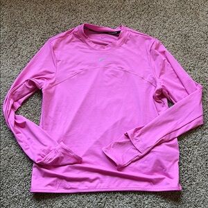 Nike Pink Long Sleeve Running Top